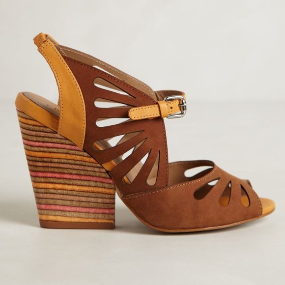 Anthropologie Shoes - ❌Sold❌ Anthropologie Kiva Leather Cutout Wedges